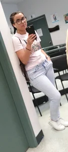 Canadian bubble butt teen in tight jeans and glasses (busted)