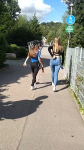TIGHT JEANS / Great Ass in hot Jeans walking in front of me
