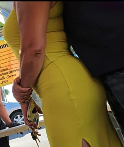Salvi MILF in yellow long sun dress