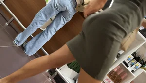 Woman without a bra