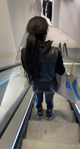 Hottest bubble ass in shiny black leggings