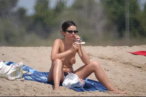 Girls on a nude beach in Bibione, Italy