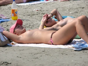 Topless and nude beach sexy girls