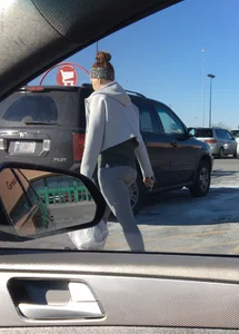 Oklahoma milf in grey leggings shopping at Target
