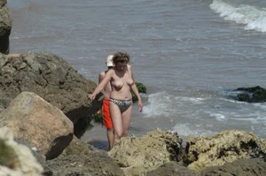 Sexy mature girls on Vilanova topless beach