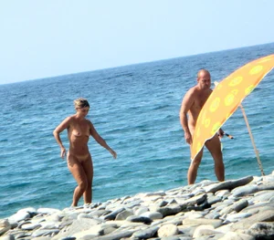 Nude beach and topless girls