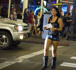 Hot city night street girls