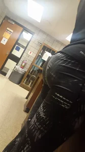 Girl in Leggings College Classroom Legs and Ass Closeups