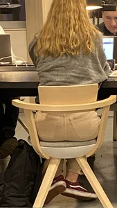 Girl With a Hot Booty in White Jeans Sitting at the Office Creepshots Gallery