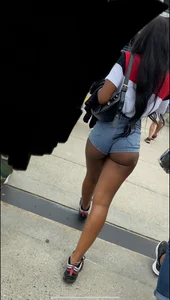 Cheeks hanging out shorts bubble butt