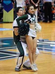 Candid cheerleaders