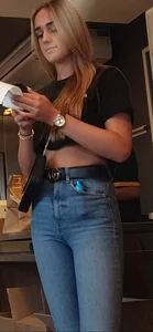 Various hot butts in tight jeans on the street and inside cafes, some teens too