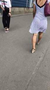 Girl in a See-Through Dress Street Creepshot