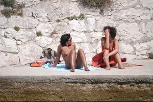 Nude girls on a beach in Hvar, Croatia