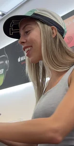 Amazing skinny blonde with thigh gap
