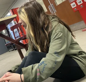 Cute college teen wearing leggigns