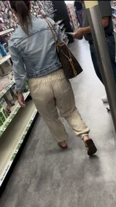 Visible black thong Latina Gilf Booty (OC)