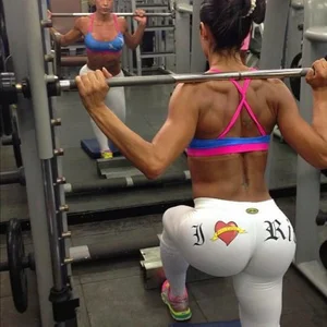 Very Big Booty Muscular Girl Working Out - Fit Body