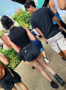 Cute ass in black shorts