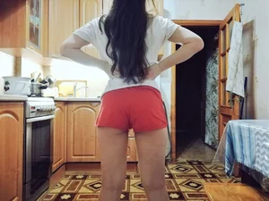 Nice Mini Shorts Home Candid Photo