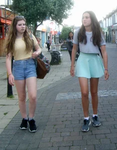 Various sexy teens in little shorts