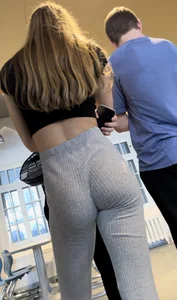 Pt.2 SUPER TIGHT college blonde in tight sweatpants