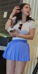 Cute girl in purple skirt @ McDonald’s