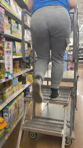 Sexy PAWG Walmart Employee Stocking shelves. (FIRST POST, OC)