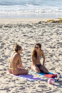 San Diego beach various sexy girls in bikinis