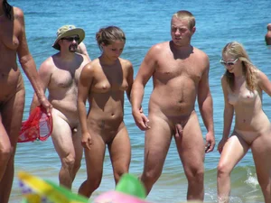 Nude beach and topless girls