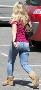 Gorgeous Blonde In Tight Figure Hugging Jeans