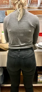 Blonde Worker with Big Ass Tight Black Jeans  (not OC)