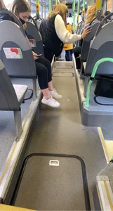 Masked Girl's Ankles And Feet in Sneakers Public Bus Creepshot