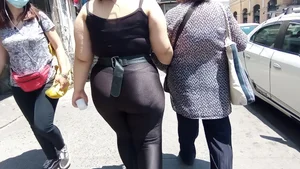 Huge Chubby Ass in Tights Street Creepshots Series