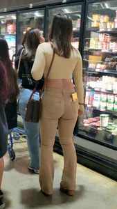 Mixed-Asian/White Girl w/ Phat Ass Squeezed into tight Flare Jeans