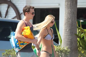 Sexy Florida beach bikini girls, some topless
