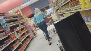 Fit Blonde Cougar Bends Over for me (OC)