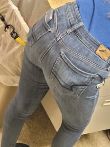 Blonde Coworker in tight jeans. Round 4