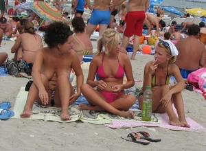 Topless and nude beach sexy girls