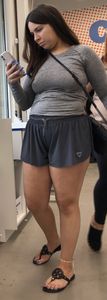 Chubby practice girl in a shorts