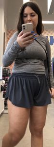 Chubby practice girl in a shorts
