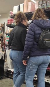 Duo in tight jeans