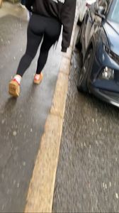 HOT Redhead PAWG black leggings