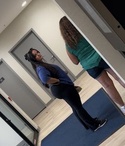 Thick in spandex flares going up the stairs🔥 ( OC , GIFs)