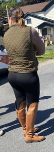 Brunette PAWG w/Bubble Butt in Black Leggings & Knee High Boots