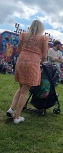 Hot milf in slight see through dress