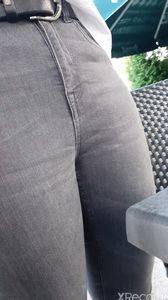 Tight jeans teen waitress crotch shots