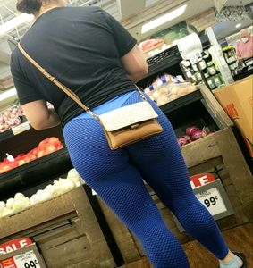 The ass was thicc (Blue leggings, VPL)