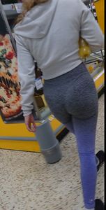 Tight Purple/Grey Spandex Babe