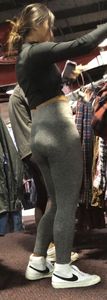 Gray leggings asian followed to two stores